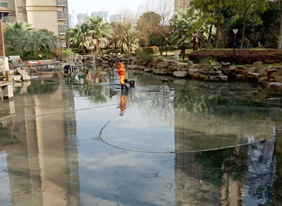 福山景观池淤泥清理